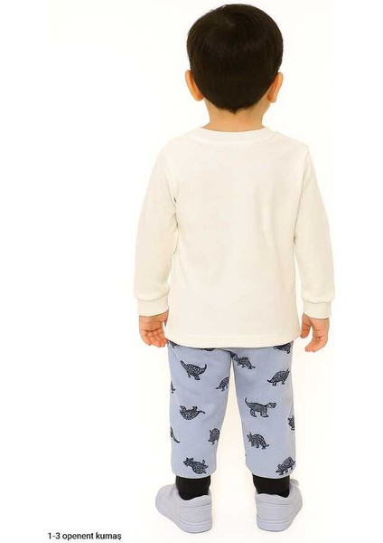 Mavi Dinozor 1-3 Yaş Çocuk Alt Üst Takım modelleri