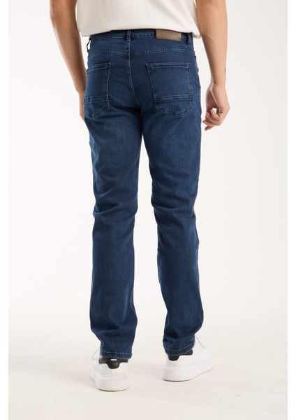 Erkek Kot Pantolon Jean Regular Fit Pamuklu Esnek Straight Leg Denim - %98 Pamuk %2 Lycra indirimleri