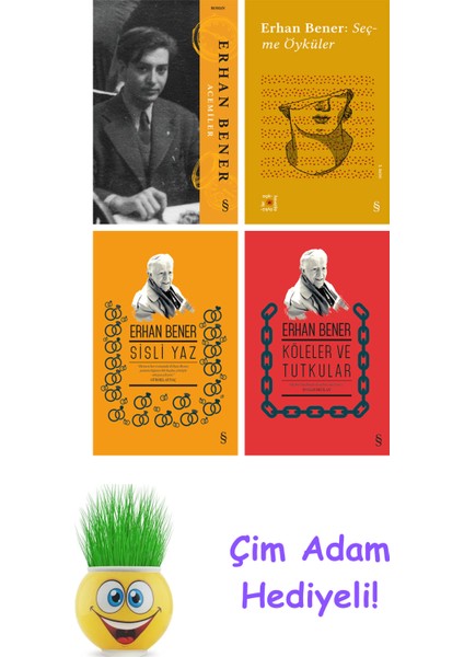 Erhan Bener 4 Kitap Seti + Çim Adam Hediye