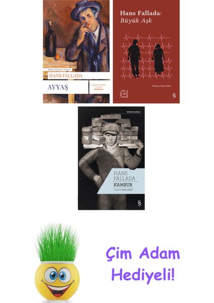 Hans Fallada 3 Kitap Seti + Çim Adam Hediye