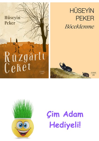Hüseyin Peker 2 Kitap Seti + Çim Adam Hediye