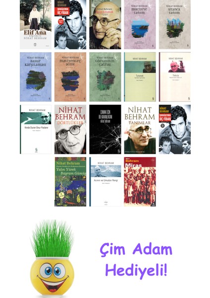 Nihat Behram 18 Kitap Seti + Çim Adam Hediye