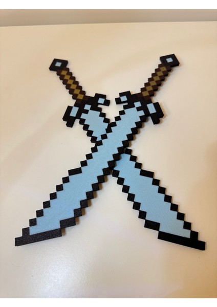 Birleştirilebilir 33 cm Minecraft Dual Sword/çift Kılıç (Birleştirilip Tek Hale Getirmeye Uygun)