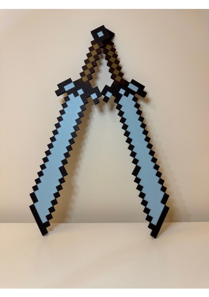 Birleştirilebilir 33 cm Minecraft Dual Sword/çift Kılıç (Birleştirilip Tek Hale Getirmeye Uygun) modelleri