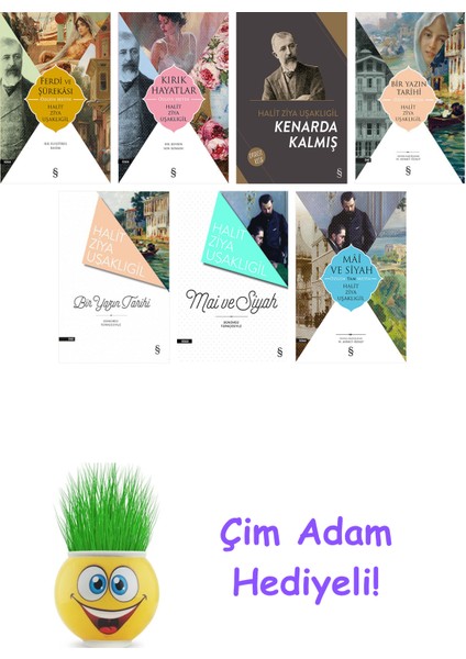 Halit Ziya Uşaklıgil 7 Kitap Seti + Çim Adam Hediye