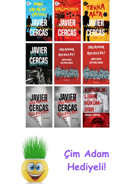 Javier Cercas 9 Kitap Seti + Çim Adam Hediye