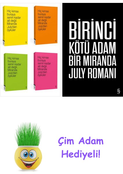 Miranda July 2 Kitap Seti + Çim Adam Hediye
