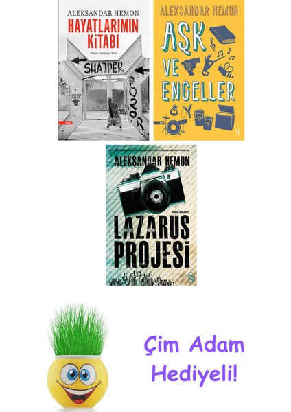 Aleksandar Hemon 3 Kitap Seti + Çim Adam Hediye