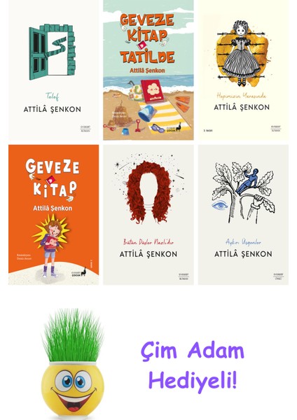 Attila Şenkon 6 Kitap Seti + Çim Adam Hediye