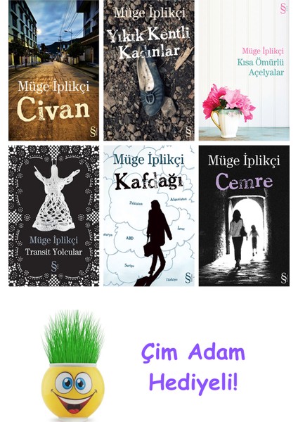 Müge Iplikçi 6 Kitap Seti + Çim Adam Hediye