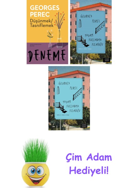Georges Perec 3 Kitap Seti + Çim Adam Hediye