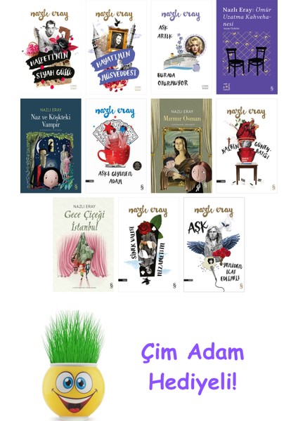 Nazlı Eray 11 Kitap Seti + Çim Adam Hediye