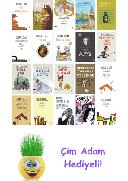 Orhan Kemal 20 Kitap Seti + Çim Adam Hediye