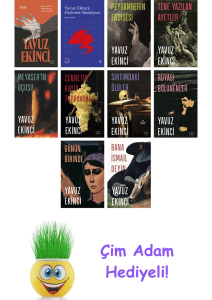 Yavuz Ekinci 10 Kitap Seti + Çim Adam Hediye