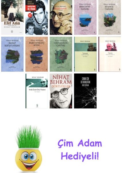 Nihat Behram 13 Kitap Seti + Çim Adam Hediye