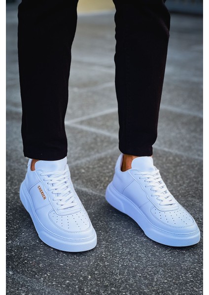 Kenton Bağcıklı Kalın Taban Erkek Sneaker Beyaz modelleri