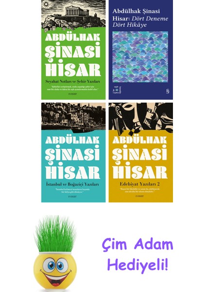 Abdülhak Şinasi Hisar 4 Kitap Seti + Çim Adam Hediye
