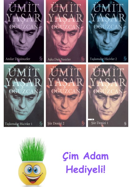 Ümit Yaşar Oğuzcan 6 Kitap Seti + Çim Adam Hediye