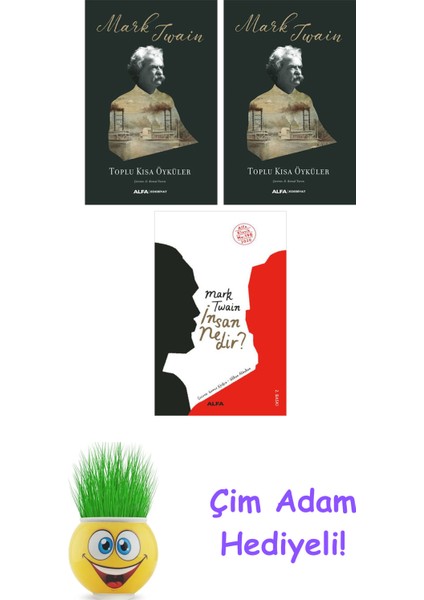 Mark Twain 3 Kitap Seti + Çim Adam Hediye