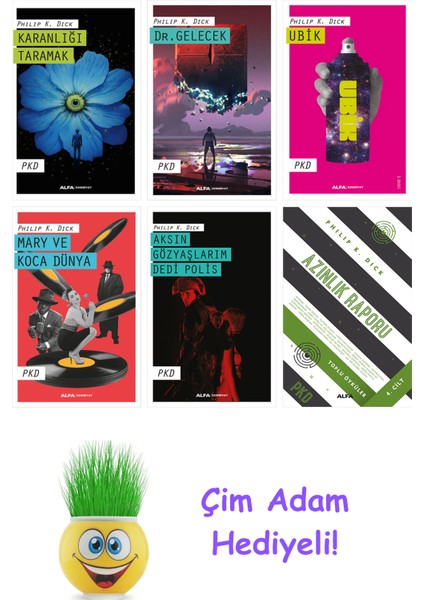 Philip K. Dick 6 Kitap Seti + Çim Adam Hediye