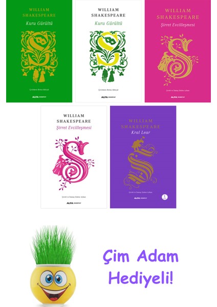 William Shakespeare 5 Kitap Seti + Çim Adam Hediye
