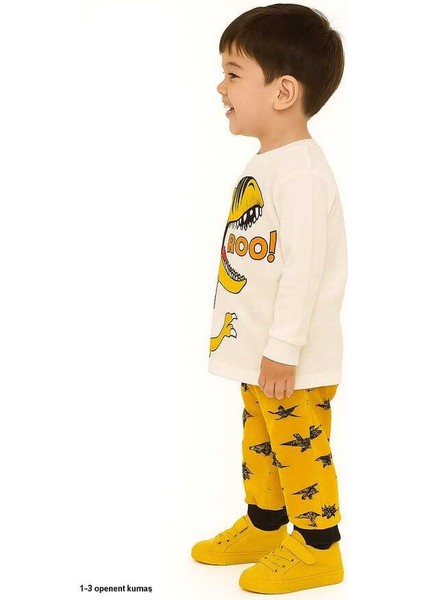 Sarı Dinozor 1-3 Yaş Çocuk Alt Üst Takım fiyatları