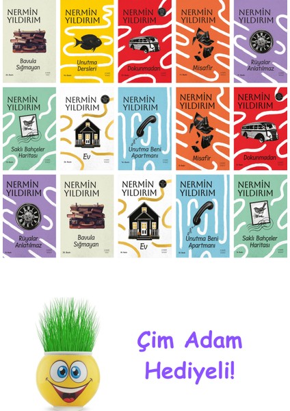 Nermin Yıldırım 15 Kitap Seti + Çim Adam Hediye