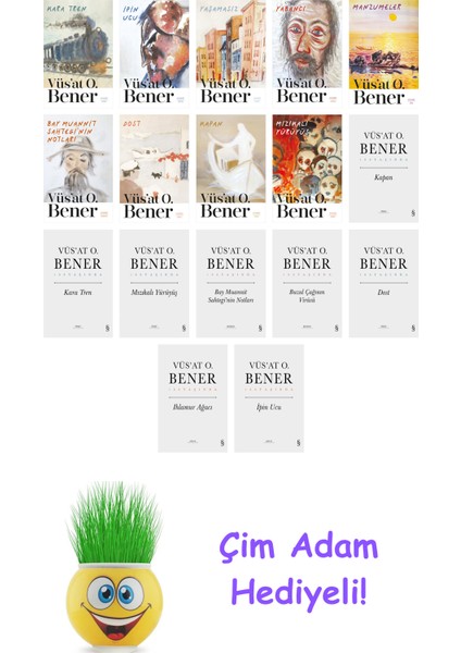Vüsat O. Bener 17 Kitap Seti + Çim Adam Hediye