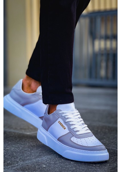 Kenton Bağcıklı Kalın Taban Erkek Sneaker Beyaz Gri fiyatları