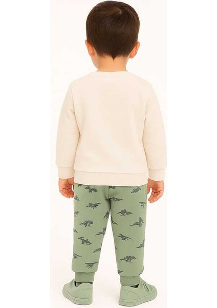 Yeşil Dinozor 1-3 Yaş Çocuk Alt Üst Takım modelleri