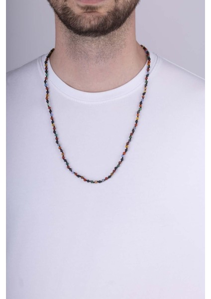 Karışık Doğal Taş Çakra Erkek Doğal Taş Kolye fiyatları