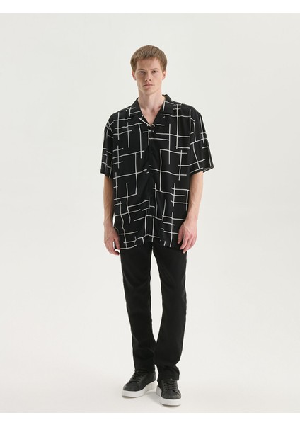 Yeni Sezon Regular Fit Kısa Kollu Desenli Erkek Gömlek fiyatları