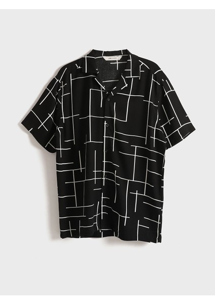 Yeni Sezon Regular Fit Kısa Kollu Desenli Erkek Gömlek indirimleri