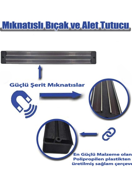 Mıknatıslı Paslanmaz Duvar Bıçak Askısı Standı 55 cm Aparat modelleri