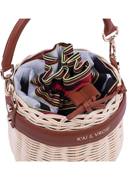 Okordule - Taba Deri Renkli Çizgili El Çantası fiyatları