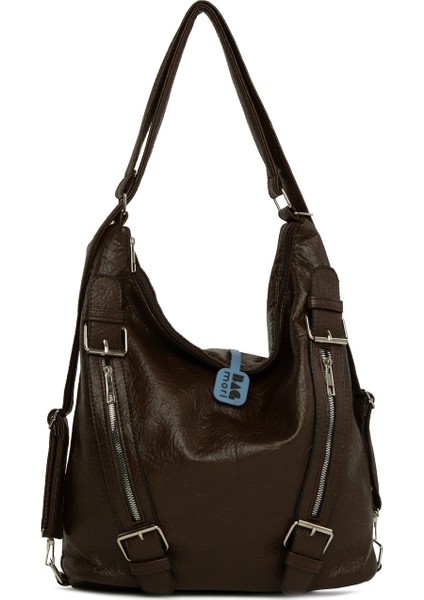 Kahverengi Yumuşak Dokulu Kemer Detaylı Askılı ve Sırt Salaş Çanta fırsatları