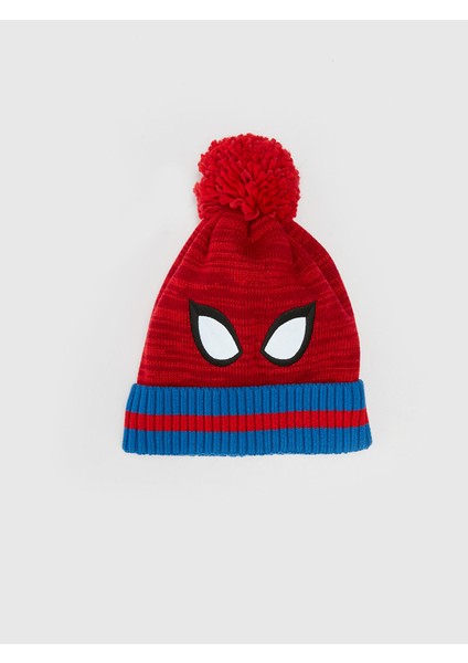 Yeni Sezon Spider-Man Lisanslı Ponponlu Erkek Çocuk Triko Bere