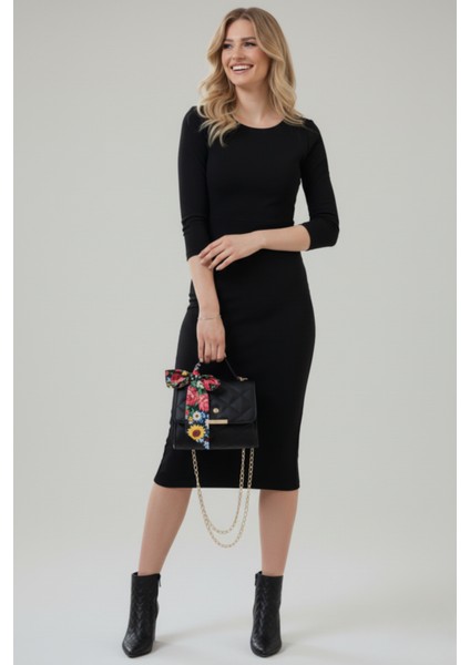 Kadın Kapitone Fularlı Zincir Askılı El ve Omuz Çantası Minimal fiyatları