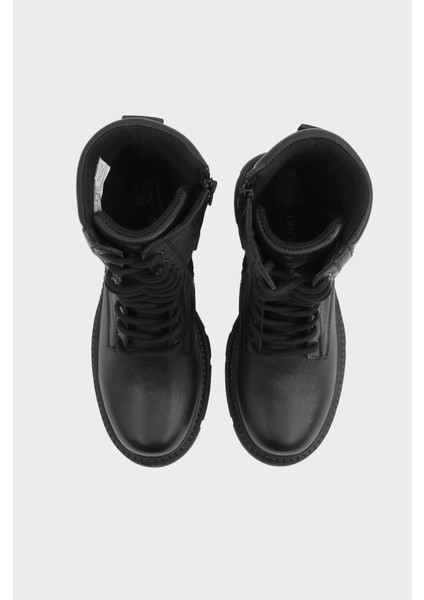 Fermuarlı Bağcıklı Hakiki Deri Kadın Uzun Bot modelleri