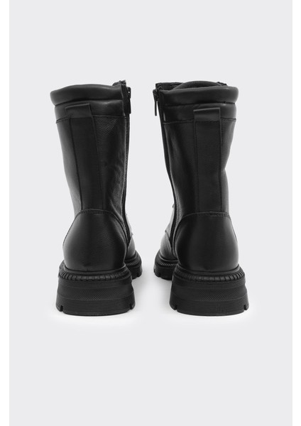 Fermuarlı Bağcıklı Hakiki Deri Kadın Uzun Bot fırsatları