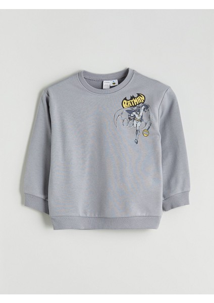 Yeni Sezon Bisiklet Yaka Batman Baskılı Erkek Çocuk Sweatshirt fiyatları