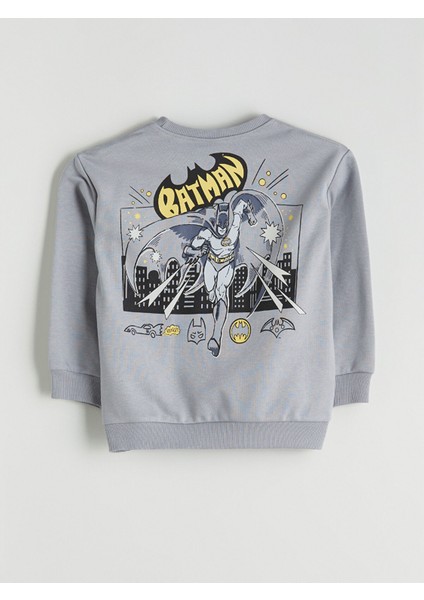 Yeni Sezon Bisiklet Yaka Batman Baskılı Erkek Çocuk Sweatshirt fırsatları