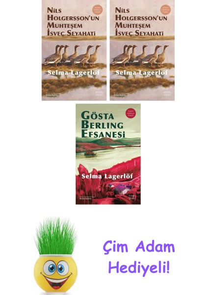 Selma Lagerlöf 3 Kitap Seti + Çim Adam Hediye