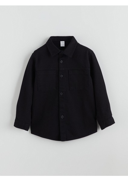 Yeni Sezon Basic Gabardin Uzun Kollu Erkek Çocuk Gömlek