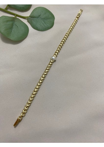 Xuping Xp 14K Altın Renk Kaplama Hediyelik Suya Dayanıklı Kadın Bileklik 17 cm 19 cm Ayarlanabilir