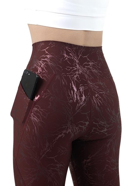 Glitter Yüksek Bel Cepli Spor Tayt indirimleri