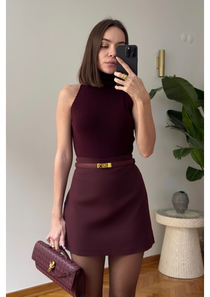 Boğazlı Yeni Sezon Atlet- Bordo modelleri