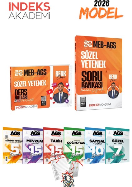2026 Meb Ags Sözel Yetenek Soru Bankası ve Ders Notları Seti + 6lı Branş Deneme Seti