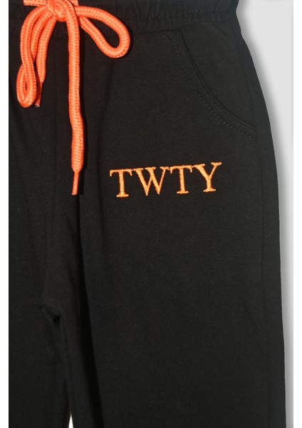 Kız Çocuk %100 Pamuk Tweety Nakışlı Paça Lastikli Trend Takım - 2147 modelleri