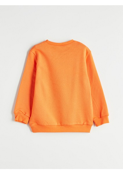 Yeni Sezon Bisiklet Yaka Baskılı Erkek Çocuk Sweatshirt modelleri